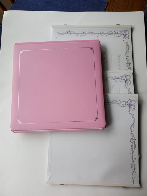 Álbum de álbum de recortes Creative Memories 12x12 con páginas, bebé, rosa