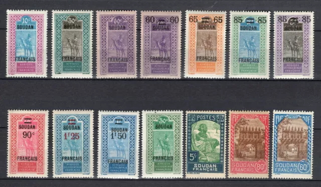 Colonies - Soudan - Lot de 14 N* (légères) MLH , Cote 20,50 Euros (CW131)