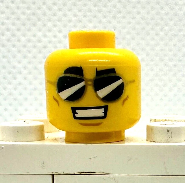 Lego Minifigure Figure Yellow Head Black Eyebrows Sunglasses Smile cty1042