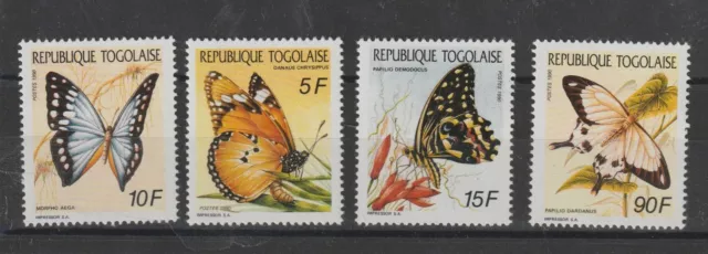 1990 Togo Togolaise Fauna Schmetterlinge n° 1289/92 MNH MF122177