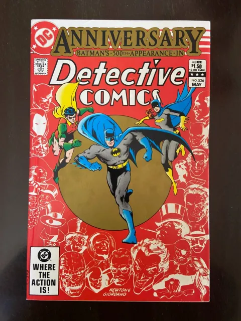 Detective Comics 526 VF+NM 500th issue. All Bat-villains appear