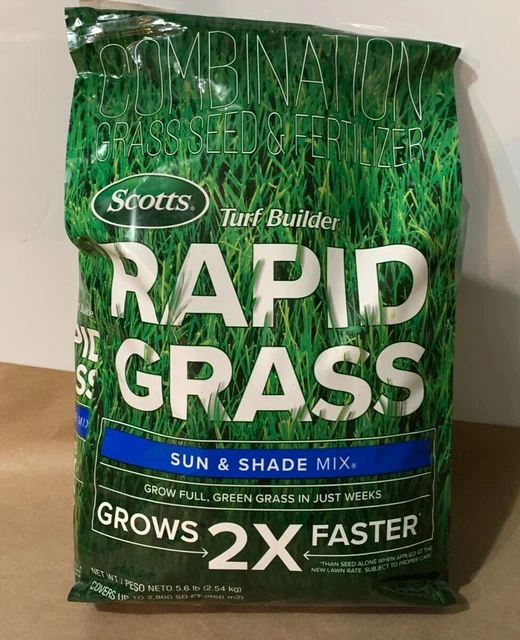 SCOTTS TURF BUILDER Rapid Grass Sun & Shade Mix Grows 2x Faster, 17.99