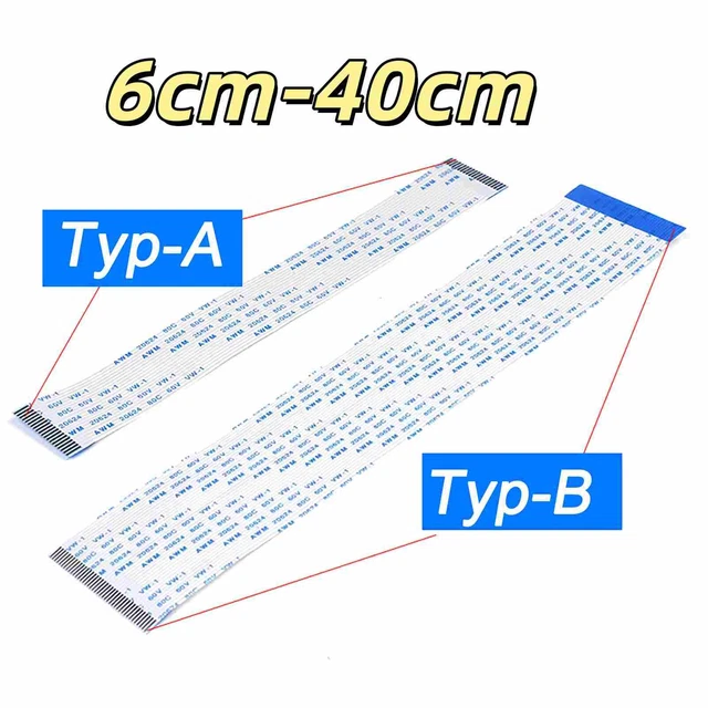 Flachbandkabel Flexibel FFC-Flachkabel FPC 0.5mm 34/40polig 6-40cm Für PCB- Board Flachbandkabel Flexibel FFC-Flachkabel FPC 0.5mm 34/40polig 6-40cm Für PCB- Board