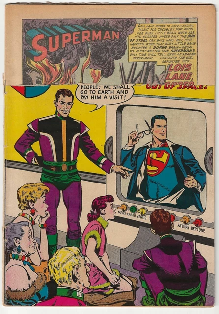 Superman #104 Silver Age 1956 DC Comic Book with partial front cover