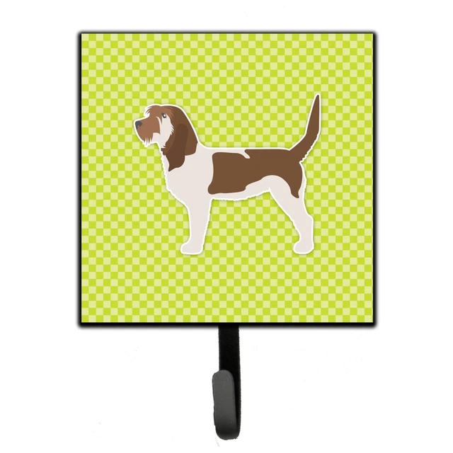 "Caroline's Treasures Grand Basset Griffon Vendeen Checkerboard Green Leash o...