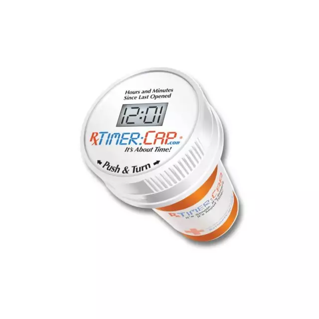 RX Timer Cap® - Child Resistant Medication Timer Caps, 2 pack