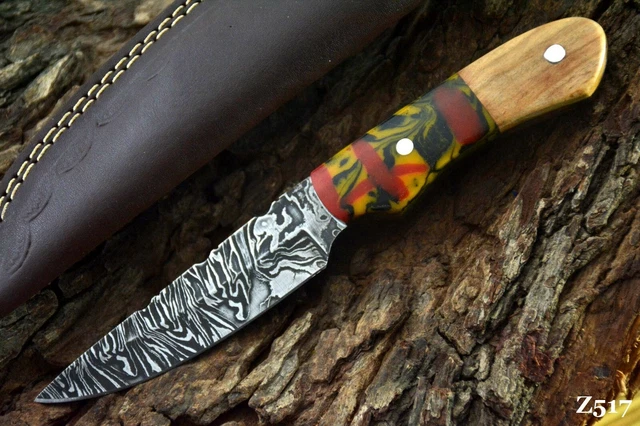 Custom 8.3"OAL Hand Forged Damascus Steel Hunting Knife Handmade (Z517)