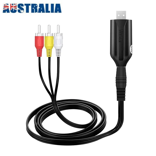 USB 2.0 VHS To DVD Adapter Video Capture USB2.0 to RCA Converter for Mac OS 10.3