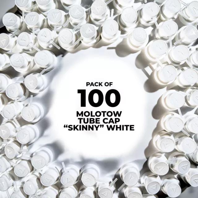 Molotow TUBE CAP "SKINNY" (WHITE) - 100 Pack