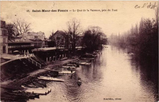 CPA St-MAUR-des-FOSSES - Le Quai de La VARENNE pris du Pont (390343)