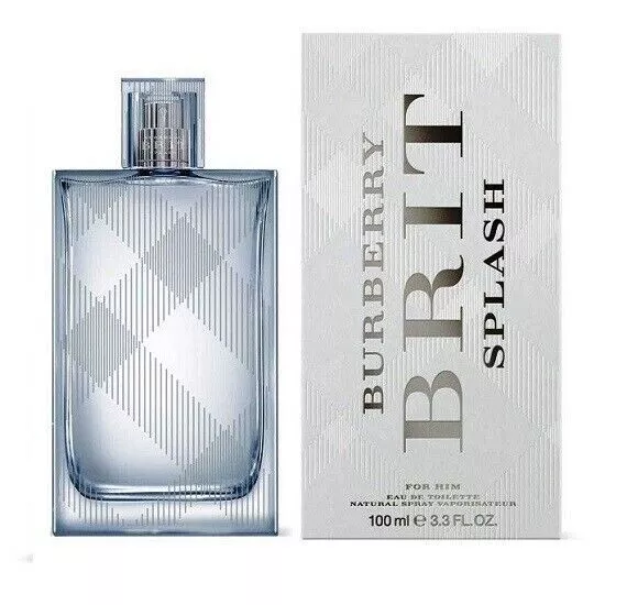 Burberry Brit Splash For Men  Eau De Toilette 3.3 oz ~ 100 ml EDT Spray New .