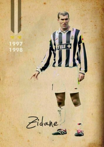 Plaque métal football Zidane 30 X 20 CM