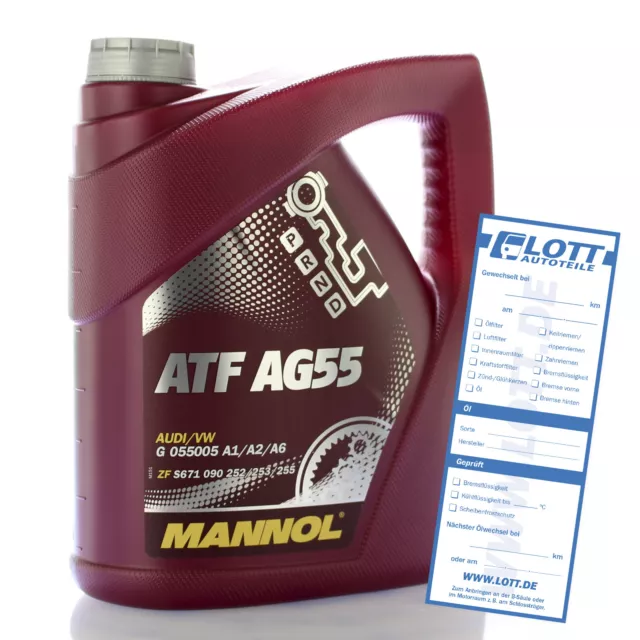 MANNOL ATF AG55 Automatikgetriebeöl Getriebeöl 4L für 6-Gang Automatikgetriebe