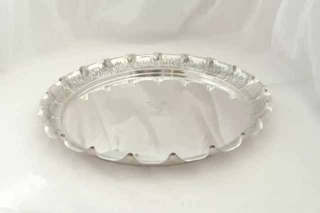 STUNNING PORTUGUESE STERLING SILVER SALVER circa 1900 16.8 oz