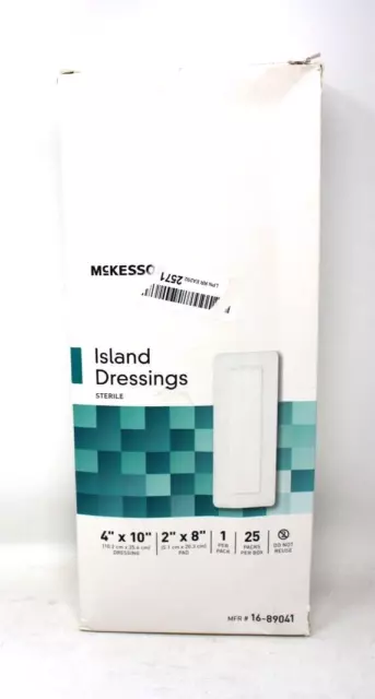 Mckesson 16-89041 Adhesive Island Dressing 4" x 10" - 25/BX