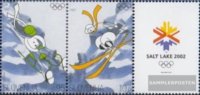 Slowenien 382-383 Dreierstreifen (kompl.Ausg.) postfrisch 2002 Olympische Winter