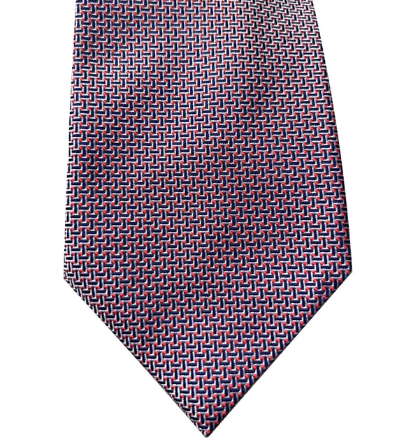 Mens Burberry London 100% Silk Tie Cravatte Necktie Woven in England