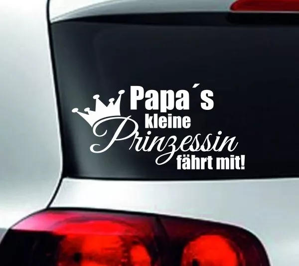 Baby Aufkleber Kids Sticker Autoaufkleber on Board Papa´s kleine Prinzessin 88