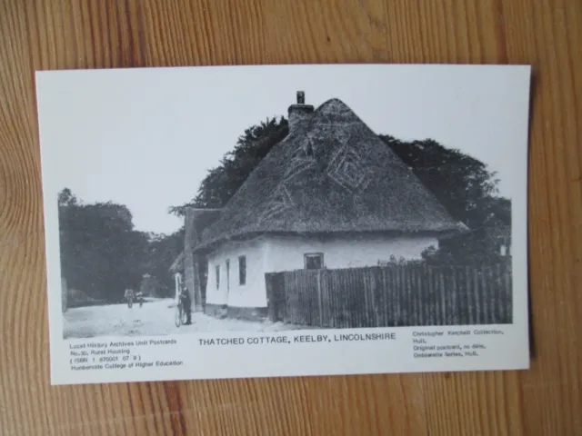 Postcard Thatched Cottage, Keelby, Lincolnshire (Unposted Local History Archives