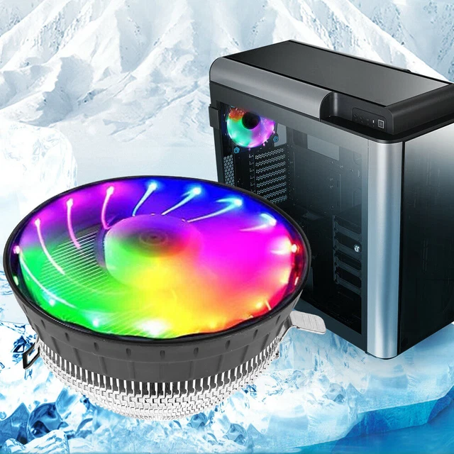 LED RGB CPU Cooler Fan Heatsink Intel AMD AM3+ AM2+ 1156/1155/1151/1150