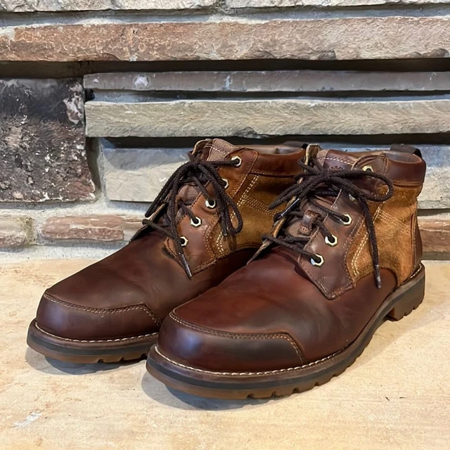 TIMBERLAND LARCHMONT BROWN Leather and Suede Lace Up Chukka Boots £46.
