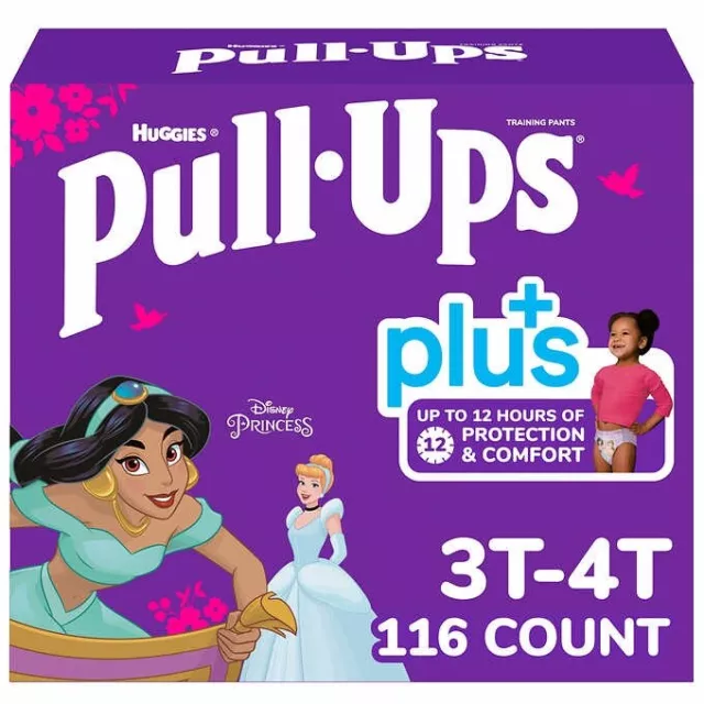 Huggies Pull Ups Training Pants For GIRLS, 3T-4T, *116 Ct - Disney Princess 👑