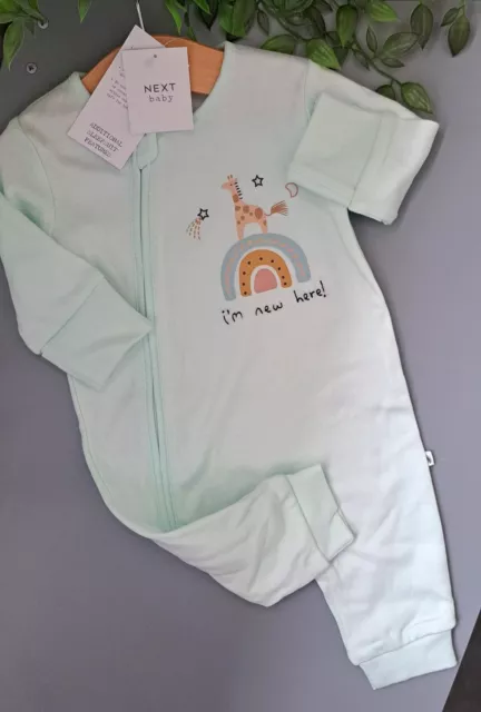 Baby Junge Mädchen Unisex 0-3 Monate neu mit Etikett Next superweicher Strampler