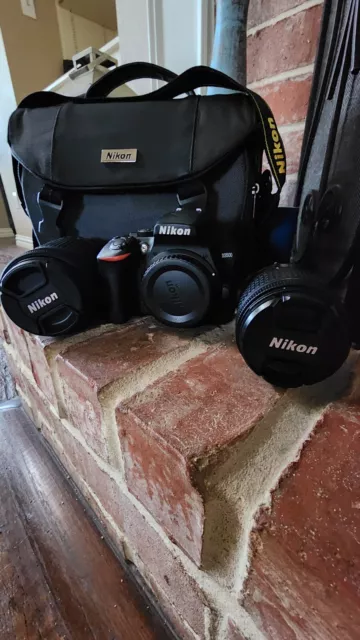 Nikon D3500 24.2 MP Digital Camera - Black (Kit 18-55mm & 70-300 Ships ASAP mm)