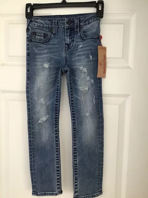 Nwt True Religion Girl's Torn Indigo Jeans Size 6