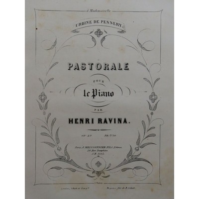 LE CORBEILLER Charles Caprice Original Piano ca1855 partition sheet music score 