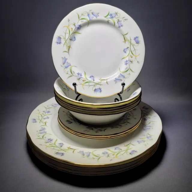 4x Duchess Harebell Bone China Side Salad Plates