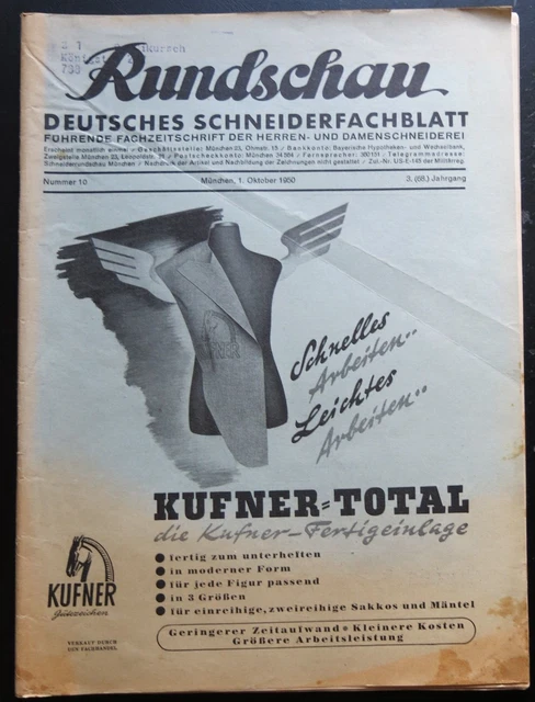 Rundschau deutsches Schneiderfachblatt Nr.10  von 1950