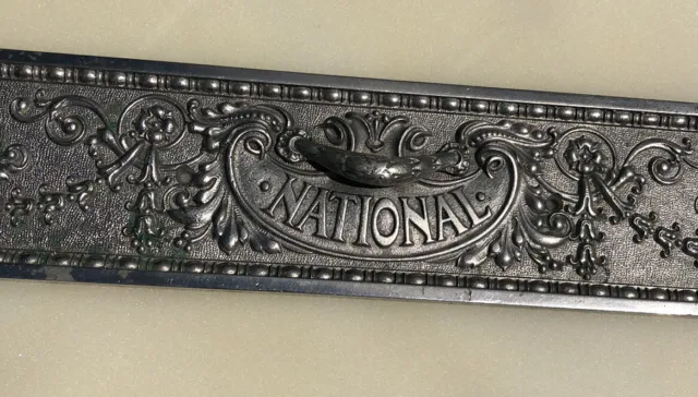 Antique Nickel Plated Brass National cash register NICKEL DRAWER FRONT NCR 2