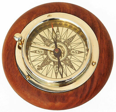 Brass Desk Compass Nautical Antique Maritime Marine Vintage Ship Navigational