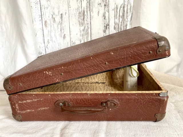 Antik Koffer 30er Alt Pappkoffer Holz Reisekoffer Seitenöffnung Oldtimer Deko