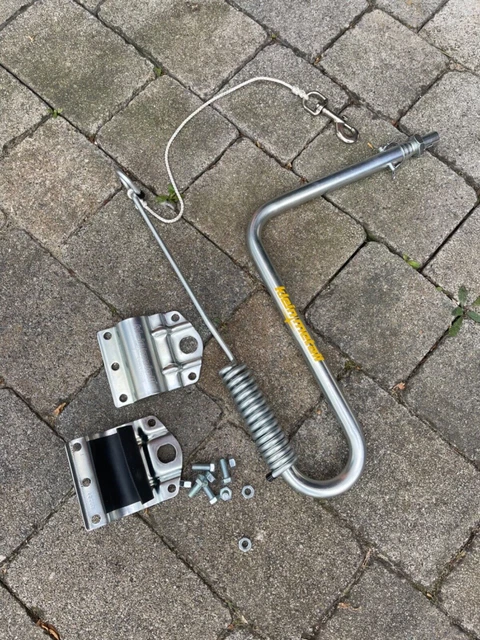 METAL PEQUEÑO DogRunner soporte de bicicleta correa de conducción para perro como nuevo