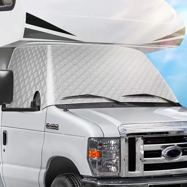 RV Windshield Cover Compatible with Ford Class C 1997-2022 RV Front Window Cover