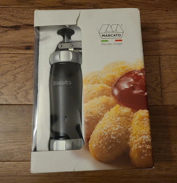 Prensa de galletas Marcato Atlas de lujo para galletas, hecha en Italia, incluye 20 discos