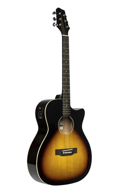 Guitare Western Avec Cutaway Et Capteur / Micro, Sunburst