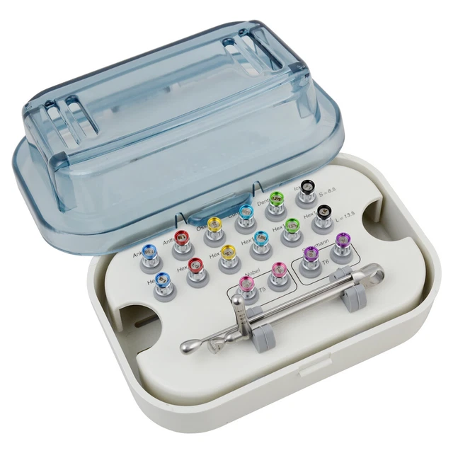 Dental Implant Universal Prosthetic Kit Torque Wrench 10-70Ncm Ratchet Drivers
