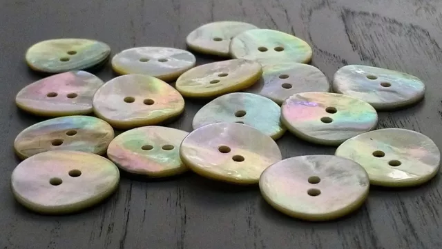 LUXURY MOTHER OF PEARL BUTTONS -10mm,15mm, 18mm, 20mm, 25mm, 30mm-NATURAL,  SHELL