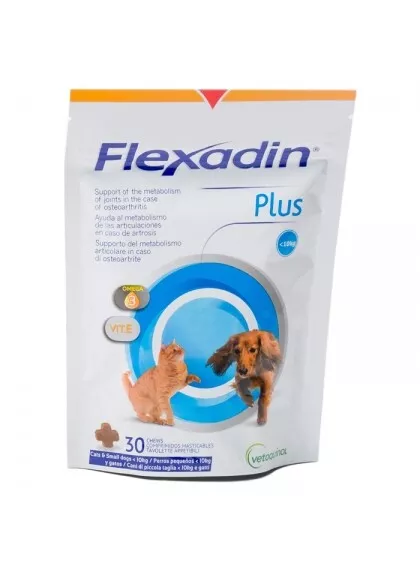 FLEXADIN¹PLUS protection douleur articulation arthrose petit chien chat 30/90 un