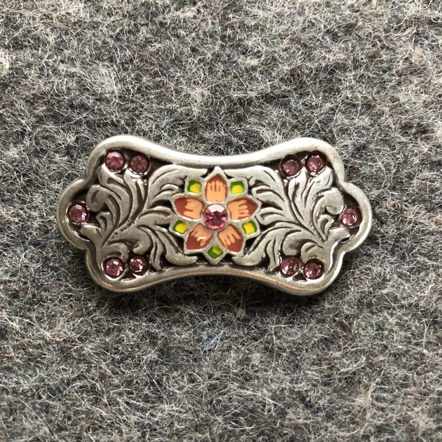 ZIERNIETE CONCHO zum Schrauben Silber Pink Canyon 19mm