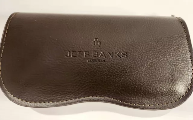 JEFF BANKS LONDON Glasses Case Dark Brown Excellent Condition