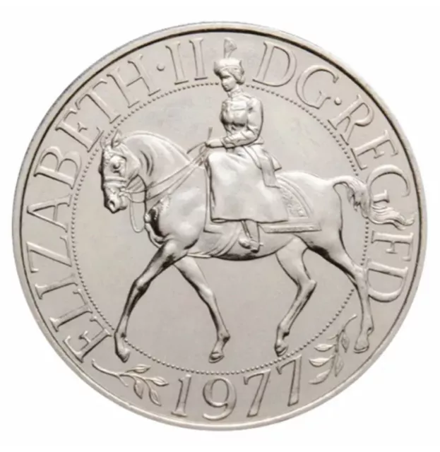 1977 Queen Elizabeth Ii Silver Jubilee Crown Coin Reg Fd - Uncirculated