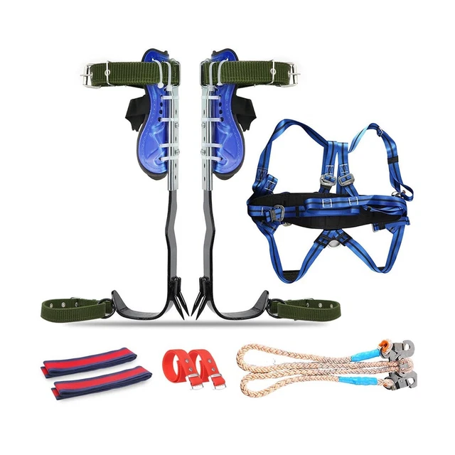 GothicBride Tree Climbing Spikes with Harness Belt, 304 Stainless Steel 2 Gea...