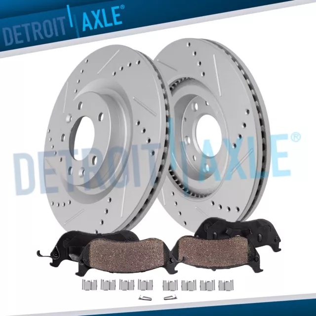 Front Drilled Slotted Brake Rotors Ceramic Brake Pads Kit for Mazda CX-9 CX-5