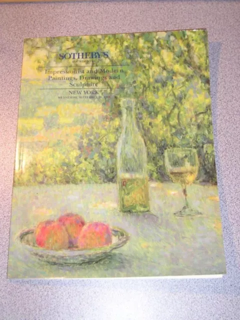 Auction Catalog SOTHEBY'S Impressionist Modern Paintings Drawings 1994 Sale 6596