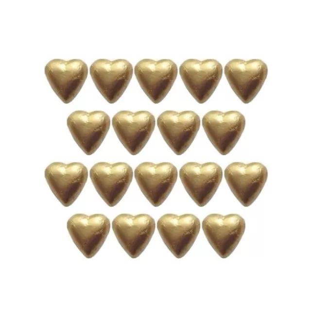 Chocolate Hearts Gold 1kg-Approximately 118 Pcs-Made With Real Milk Chocolate