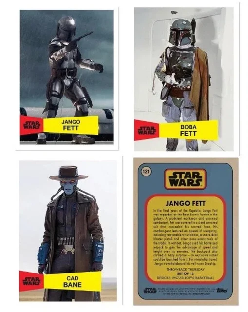 2023 Topps Star Wars Throwback Thursday Set #41 Jango Boba Fett Cade Bane PR=956